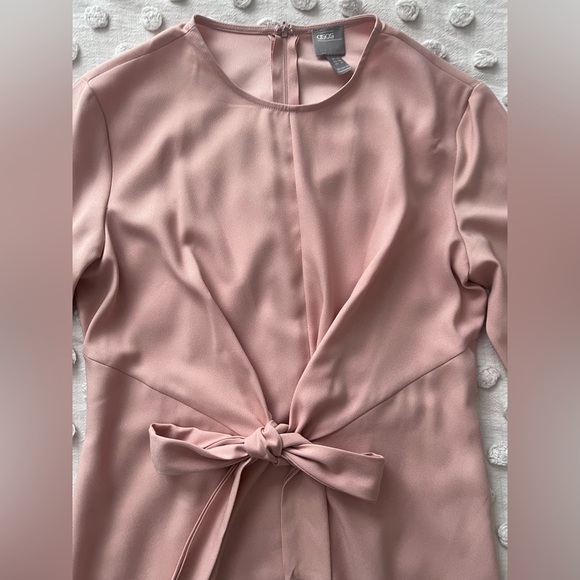 ASOS Blush Tie Front Midi Dress - Picture 5 of 5